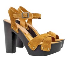 Sandali in camoscio marrone