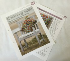 Scheda tecnica lavori Uncinetto handmade Cuscino a girandole