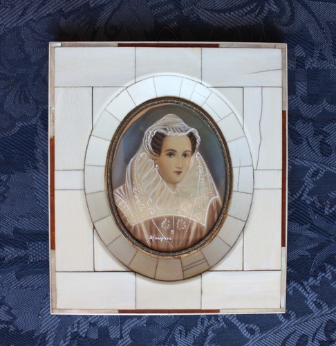 Antica miniatura maria stuarda - maria,