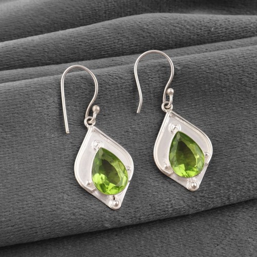 Orecchini pendenti peridoto - orecchini,