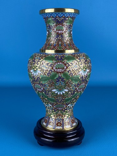 Vaso cinese cloisonnée smalto - cloisonnée,