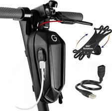 Borsa per Monopattino Elettrico 2L Con Porta USB Marsupio Anteriore Portaoggetti