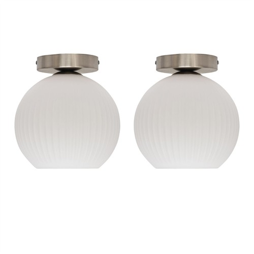 Set plafoniere vetro bianco - vetro,