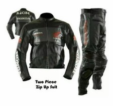 Tuta pelle nera honda biker - nera,