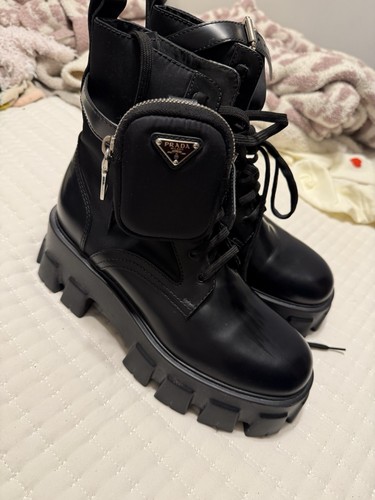 Prada monolith leather and - prada,