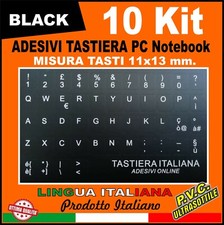 Adesivi per Tastiera Lingua Italiana Tasti Notebook Pc (10 kit) tasto 11x13 mm