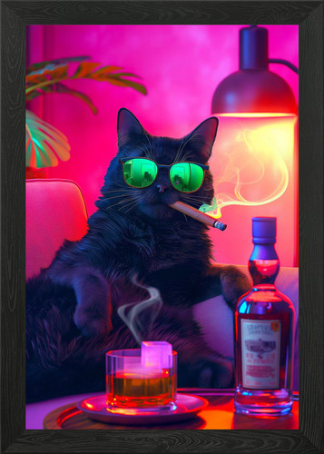 Poster divertente gatto che
