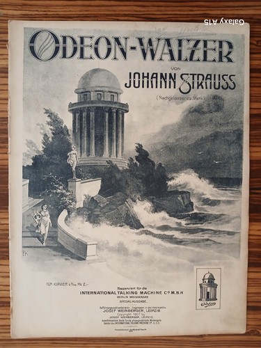 Spartito 1907 odeon walzer - spartito, von