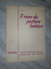 Rivista IL CANE DA PASTORE TEDESCO allevamento selezione addestramento n.3 1951