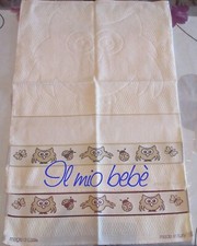 Strofinaccio Cucina Spugna Con TELA Aida Da Ricamare Guffi  Marrone Bordo