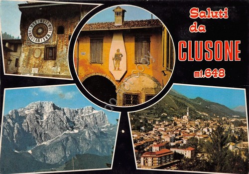 Cartolina clusone vedutine - cartolina,