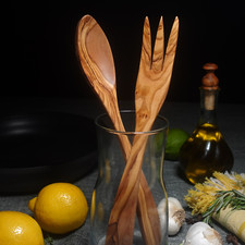 Cucchiaio e forchetta in legno