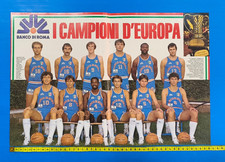 RARO POSTER BANCO DI ROMA CAMPIONE D'EUROPA BASKET COPPA DEI CAMPIONI BANCOROMA