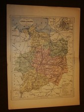 Carta, cartina o mappa del 1840 Ille et Vilaine- Rennes - Francia Malte Brun