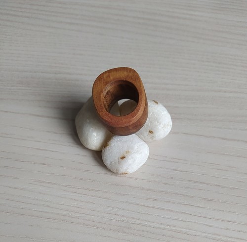Anello legno fatto mano - legno,