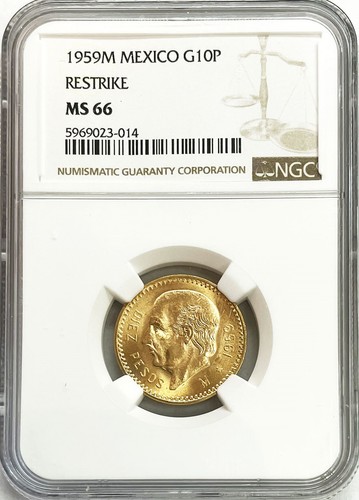 1959 oro messico pesos - messico, 10