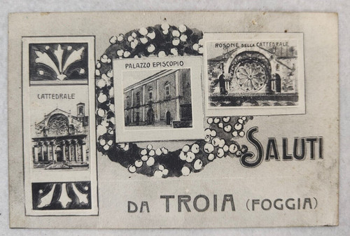 Cartolina troia foggia saluti - cartolina,