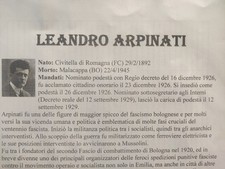 REGNO D'ITALIA PNF AUTOGRAFO LEANDRO ARPINATI POLITICO PODESTA 
