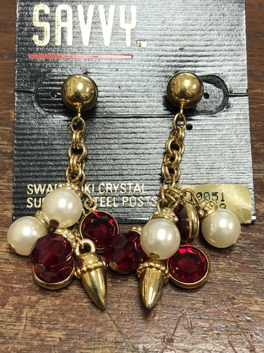 Orecchini vintage con - vintage, lunetta