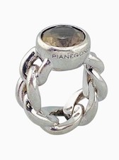 Anello vintage Pianegonda argento sterling 925 donna Italia catena maglia fascia US 5,25