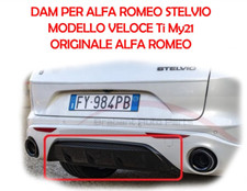 DAM SOTTOPARAURTI POSTERIORE ORIGINALE ALFA ROMEO STELVIO VELOCE NERO LUCIDO