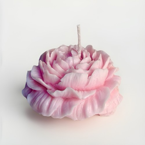 Candela rosa 9x9x3 - cm, al