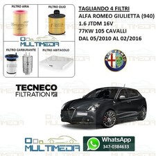 KIT TAGLIANDO 4 FILTRI ALFA