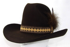 Stetson 4x Cappello da Cowboy Castoro Lungo Ovale 6 3/4 Tucson Sable 3 3/4" Orlo