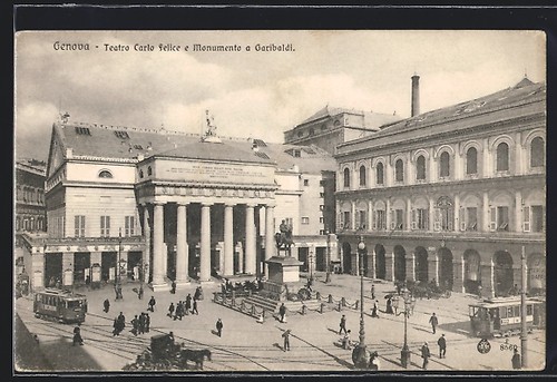Cartolina genova teatro - cartolina, carlo