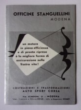 STANGUELLINI 750 & 1100 & MONOPOSTO orig 1957 depliant italiano con Fiat 615/N