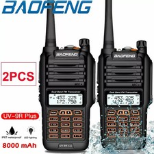 2X Baofeng UV-9R Plus Walkie