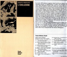 BIOLOGIA, GENETICA - GIUSEPPE MONTALENTI: "L' EVOLUZIONE"  EINAUDI 1965 V.  FOTO