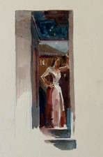 Ritratto donna casa disegno - ritratto, di