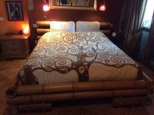 Camera da letto in bambù stile etnico molto originale