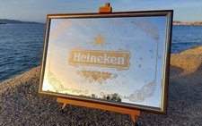 specchio pubblicitario vintage originale  BIRRA HEINEKEN 64x44 cm