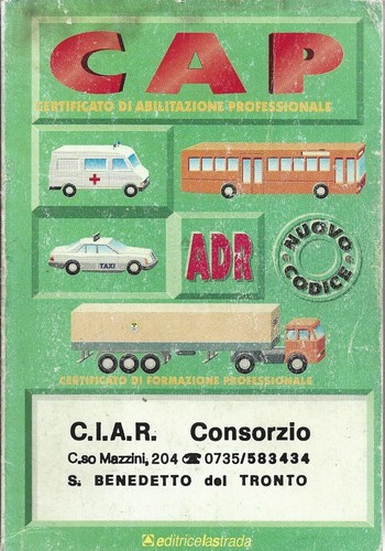 Cap certificato abilitazione - cap,