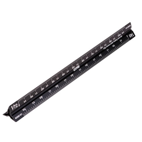 Righello con scala triangolare - con,