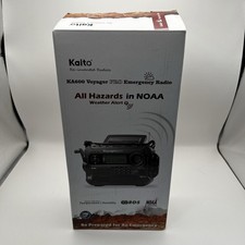 Kaito Voyager Pro KA600 Manovella Solare AM/FM SW Radio Meteo di Emergenza - Nero