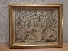 Mappa Map di Anversa e Fiandre Orientali Belgio Antica Cornice Marchionatus