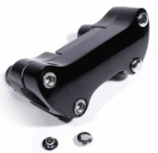 Riser Manubrio Harley Davidson Neri 5 cm + Piastra per Sportster Dyna Softail