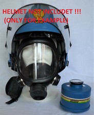 MASCHERA ANTIGAS POLIZIA ITALIANA per ELMETTO ANTISOMMOSTA Elmetto Rivolta Polizia RARO ORIGINALE