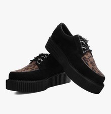 TUK Anarchic Creeper Scarpe Leopard 7 Rockabilly Punk Retrò Donna