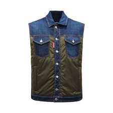 Q0813 SMANICATO GILET UOMO