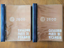 ALFA ROMEO 2600 TOURING SPIDER SPRINT BERTONE catalogo parti di ricambio vintage