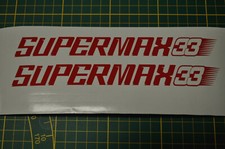 2 Sticker rouge DECAL SUPERMAX