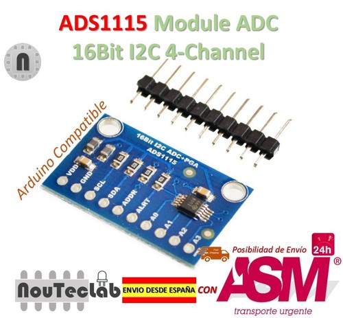 Ads1115 modulo adc - 16bit, i2c