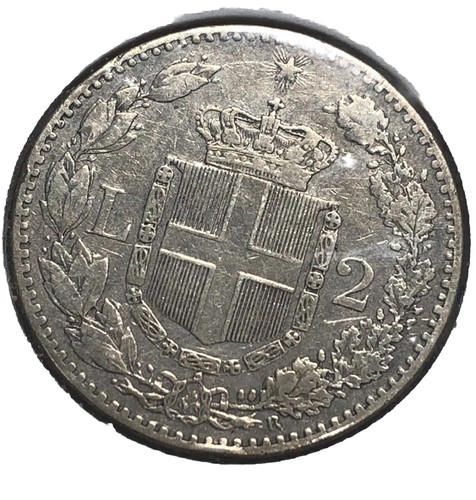 Moneta lire umberto i - , 1