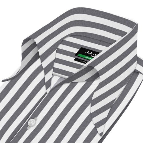 Camicia uomo nera bianca righe