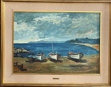 Dipinto olio su tela, Marina