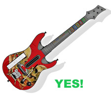 Wii guitar hero back - guitar,
